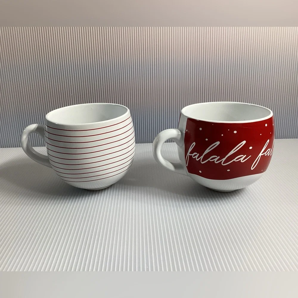 Set of 2 Modern Gourmet Foods Christmas Mugs